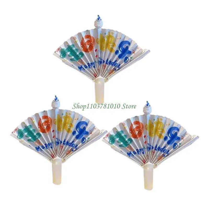 U55D Cheerful Fan Birthday Youth Birthday Enhances Parties and Social Event Decoration 3PCS