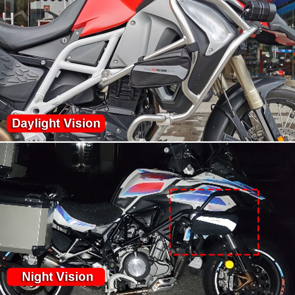 Tas Peralatan Motor Untuk BMW R 1200 1250 GS Untuk Yamaha Untuk Honda Untuk Suzuki Rak Bagasi Samping Belakang Tas Peralatan Celah Reflektif Malam Hari