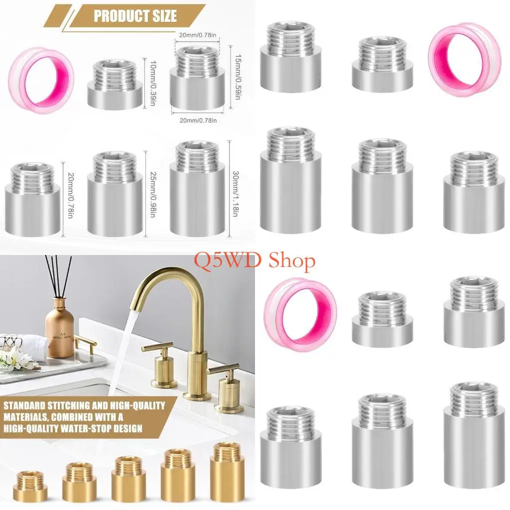 

Q5WD Space Saving Copper Hexagonal Fitting Easy to Use for Wall Mounted Valves Extensions