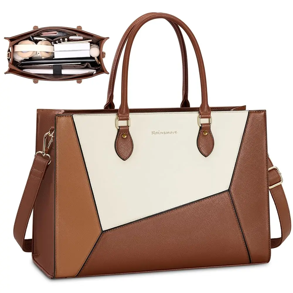 Laptop Tote Bag for Women 15.6 Inch Large Women Work Bags Waterproof Business Office Teacher Bag Computer Briefcase