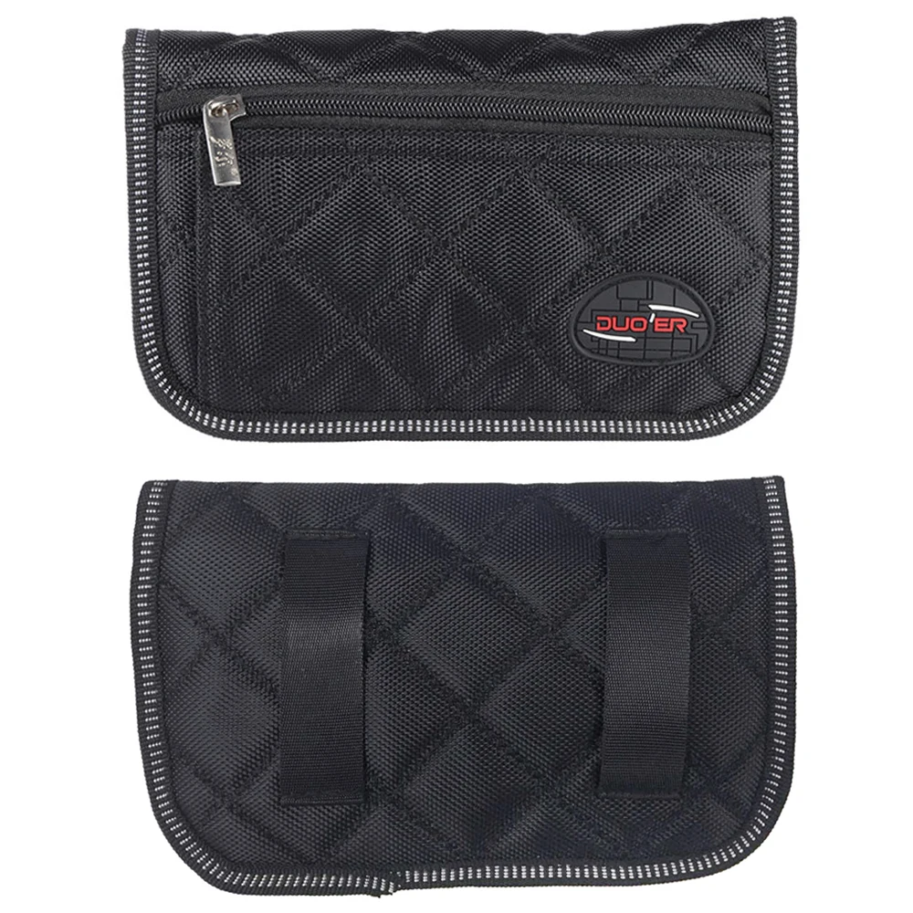 Bolsa durável para bocal de trompete eufônio trombone com 4 compartimentos macios preto