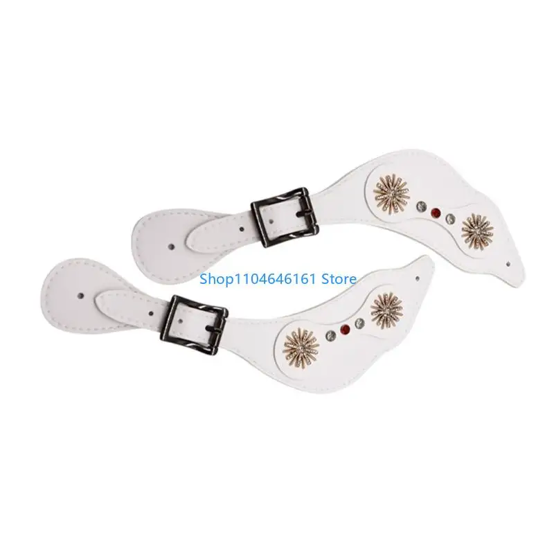 Bota flor couro PU vintage alça para cavalos cavalos duradouros