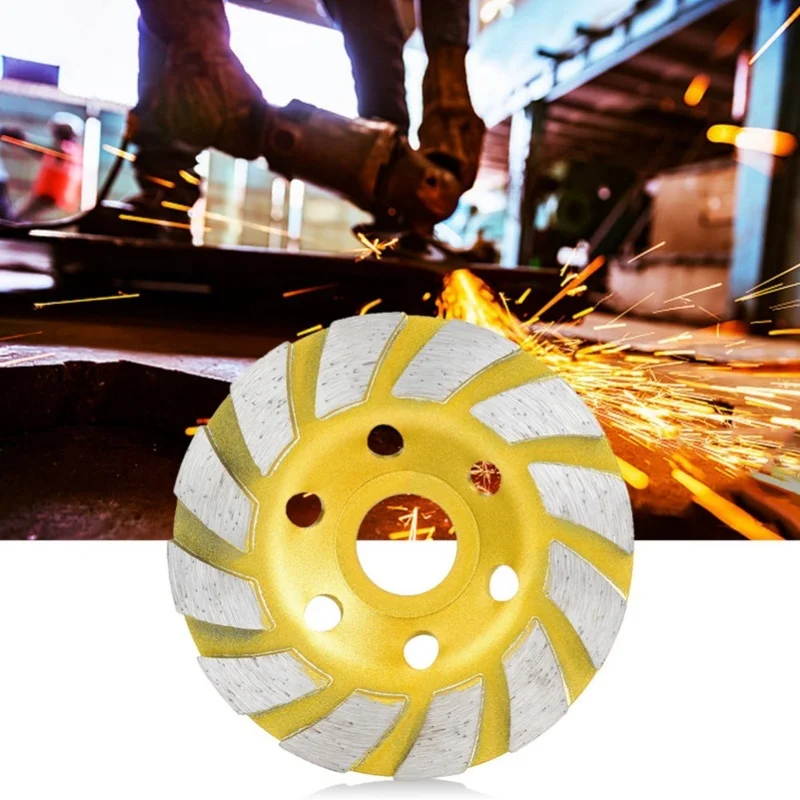 

100mm/4in Diamond Grinding Wheel Cup Sanding Disc For Stone Concrete Ceramic Polishing