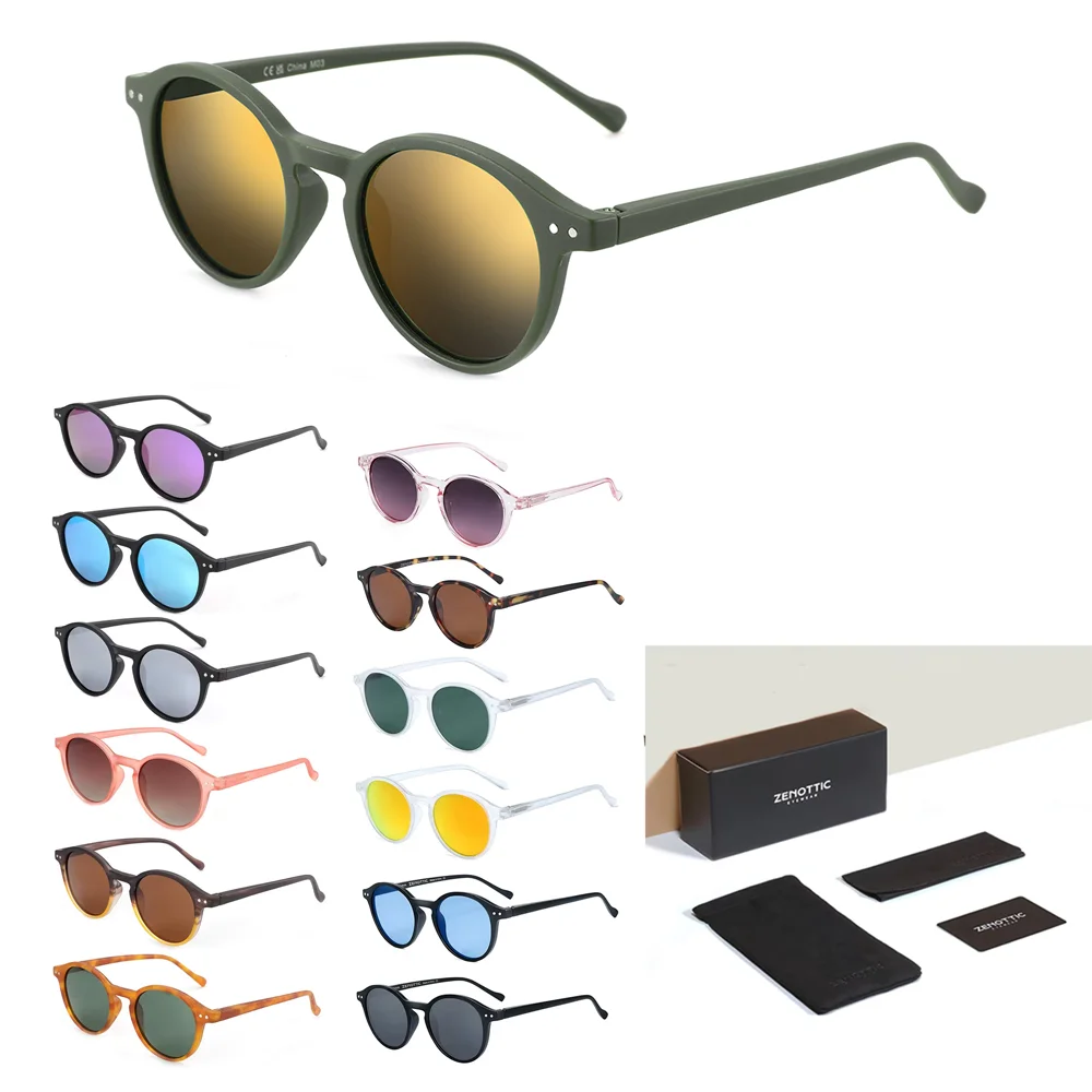 ZENOTTIC Lunettes de soleil polarisées rétro 2026 2025 pour hommes et femmes, monture ronde vintage, verres polarisés UV400, protection solaire