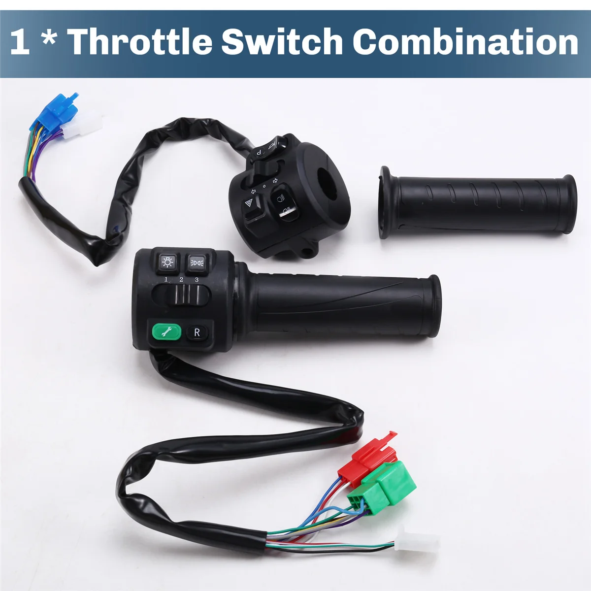 

T48C_T08 Hall Type 48v 60v 72v with Three Speed Parking Reverse Comb Function Twist Throttle for Electric Motorcycle Scooter