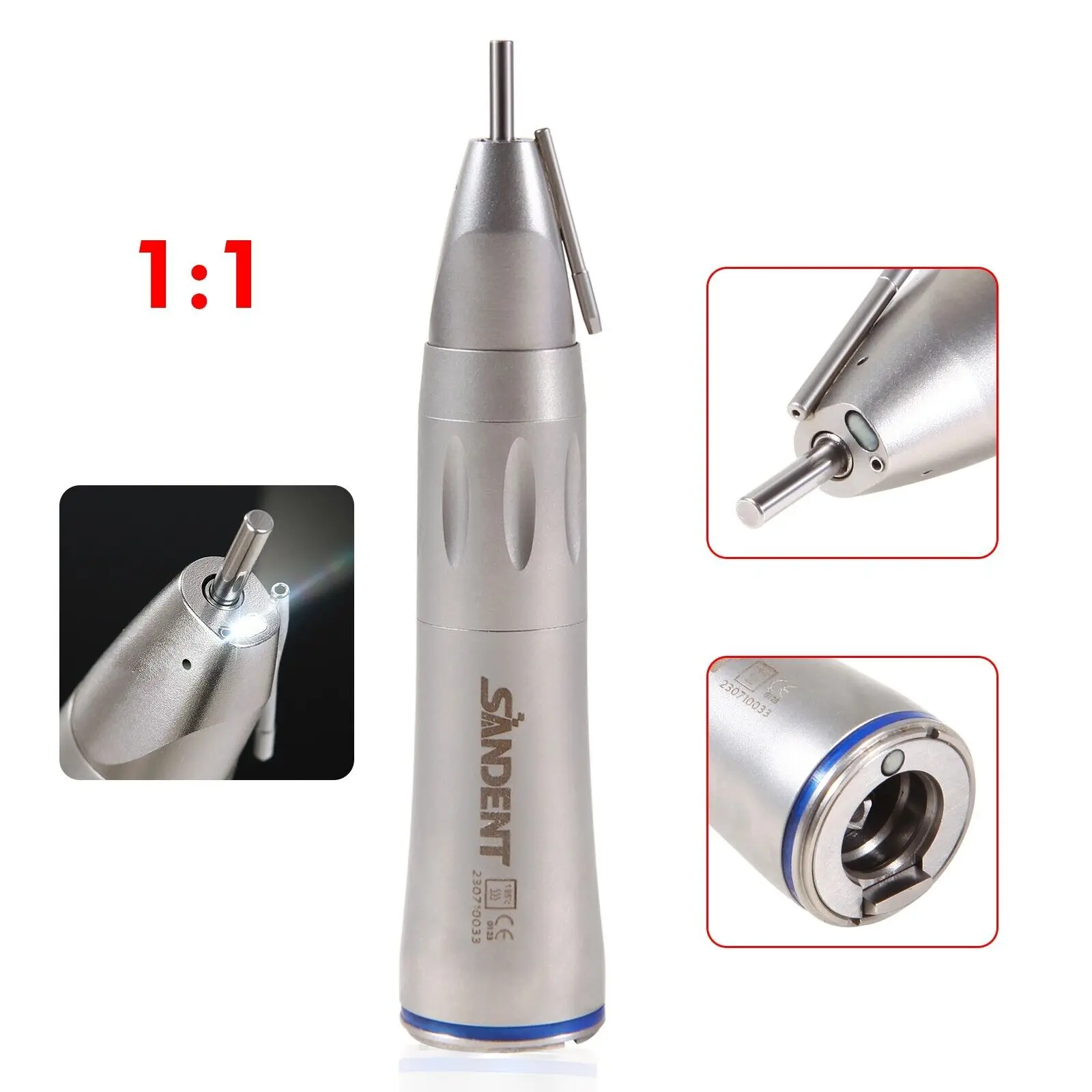 Dental NSK Style 1:1 Fiber Optic Straight Low Speed Handpiece Surgical Inner External Water Spary