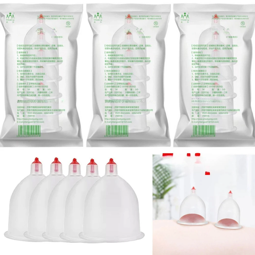 10-50Pcs 2 Sizes Portable Cupping Cups for Massage Health Care Use Disposable Plastic Vacuum Suction Beauty Spa Massager Device
