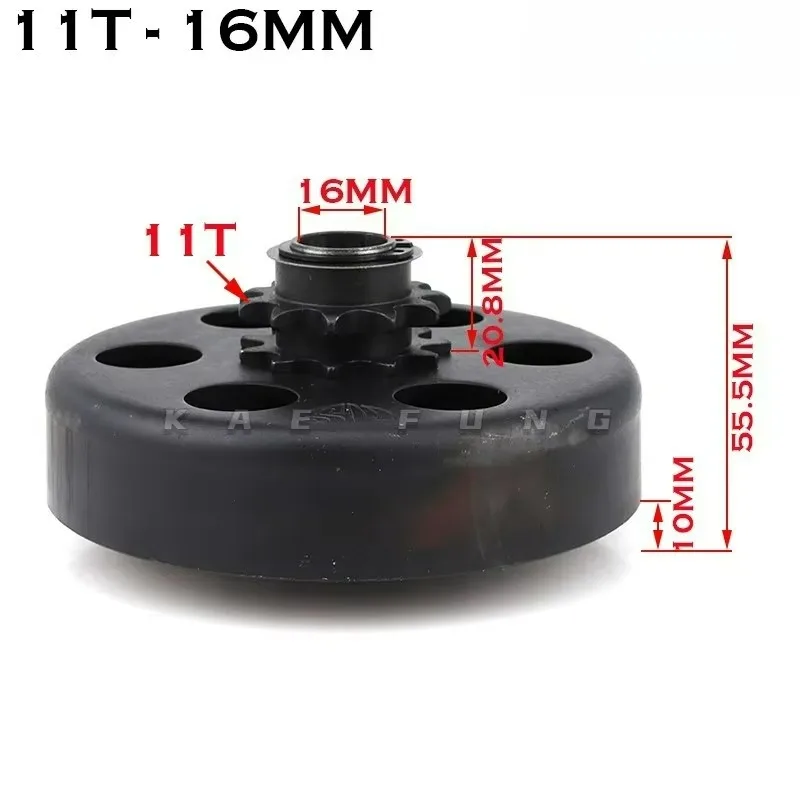 Poer For   Go Kart Centrifugal Clutch 10T 11T 12T 13T 18T 19mm 20mm 25.4MM Inner Hole Adapted 420 Chain Clutch ATV Beach Bike