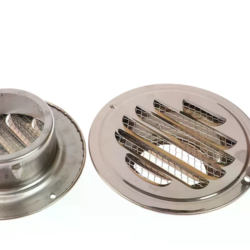 NEW 70/80/100/120/150MM Round Stainless Steel Air Vent Grille Insect Protection Home Exterior Wall Ducting Ventilation Tool
