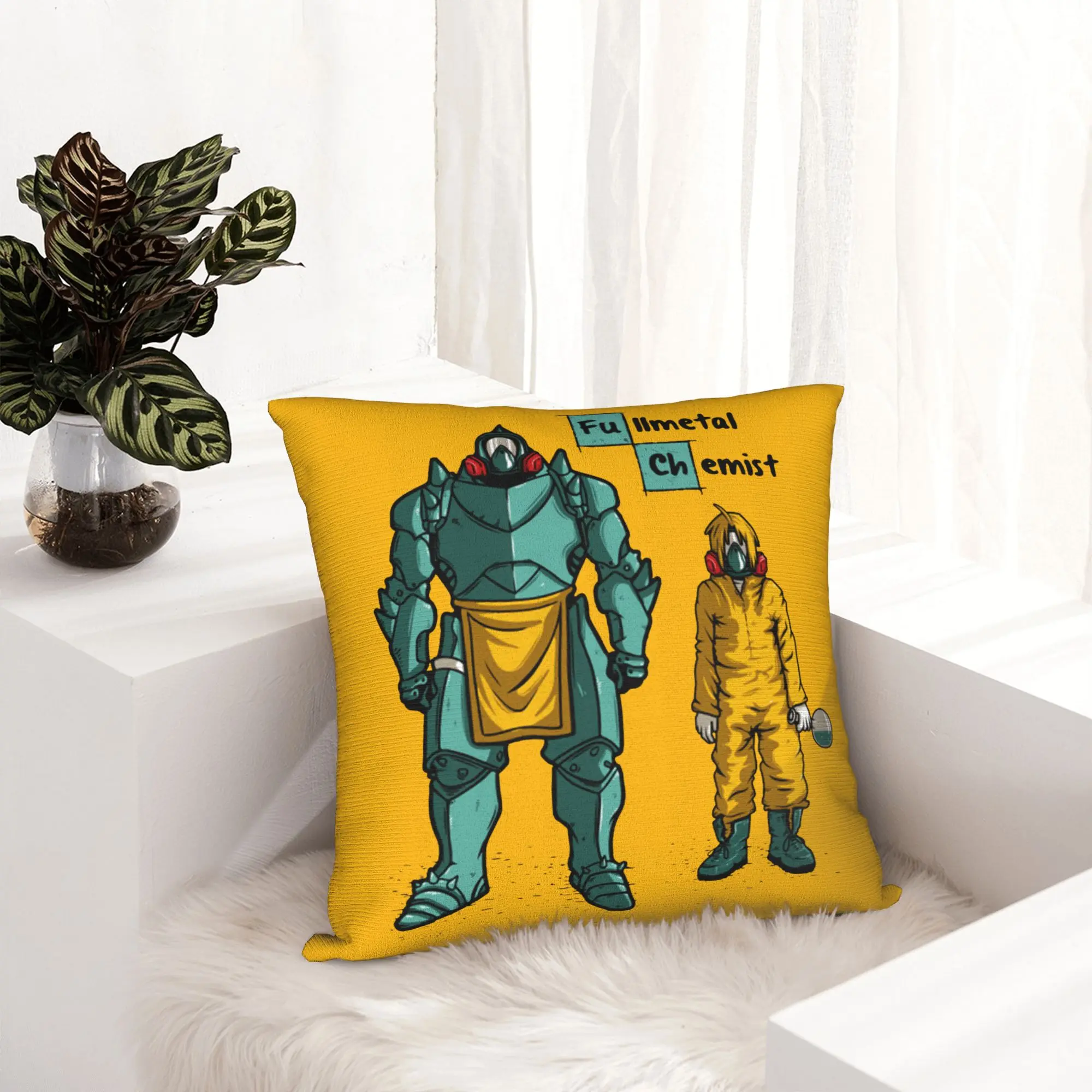 Fullmetal Alchemist Pillowcase Double-sided Printing Polyester Cushion Cover Decoration Anime Pillow Case Cover Home 40*40cm