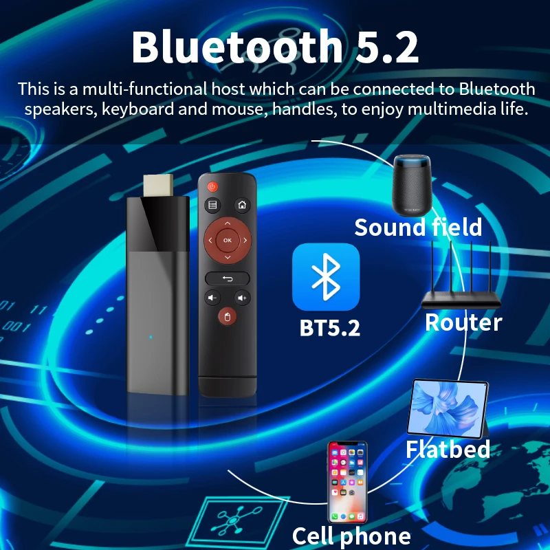 Q6 tv stick android 10 smart tv varas para rede media player controle ir hd 6k banda dupla wifi 2.4/5g bluetooth 5.2