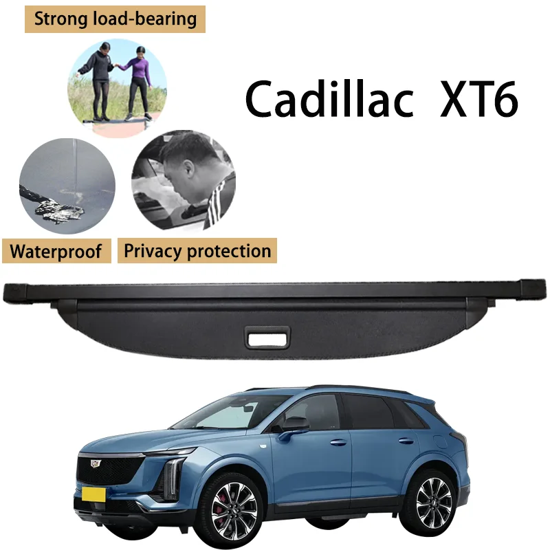 

For Cadillac XT6 Cargo Cover Trunk Retractable Privacy Screen Shade Cargo Cover Waterproof Parcel Rack cars accessories