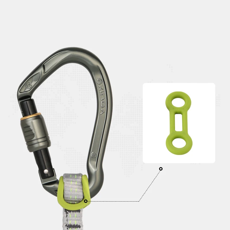 Outdoor Climbing Quick Hanging Positioning Silicone Ring, Main Lock Fixing Ring, High-Altitude Descent Bulltail Limit Ring