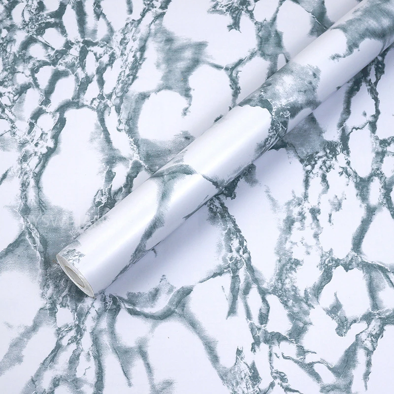 Marble Vinyl Wallpaper for Walls In Rolls Waterproof Wall Stickers Bathroom Table Kitchen Adhesive Sticker for Furniture Decor