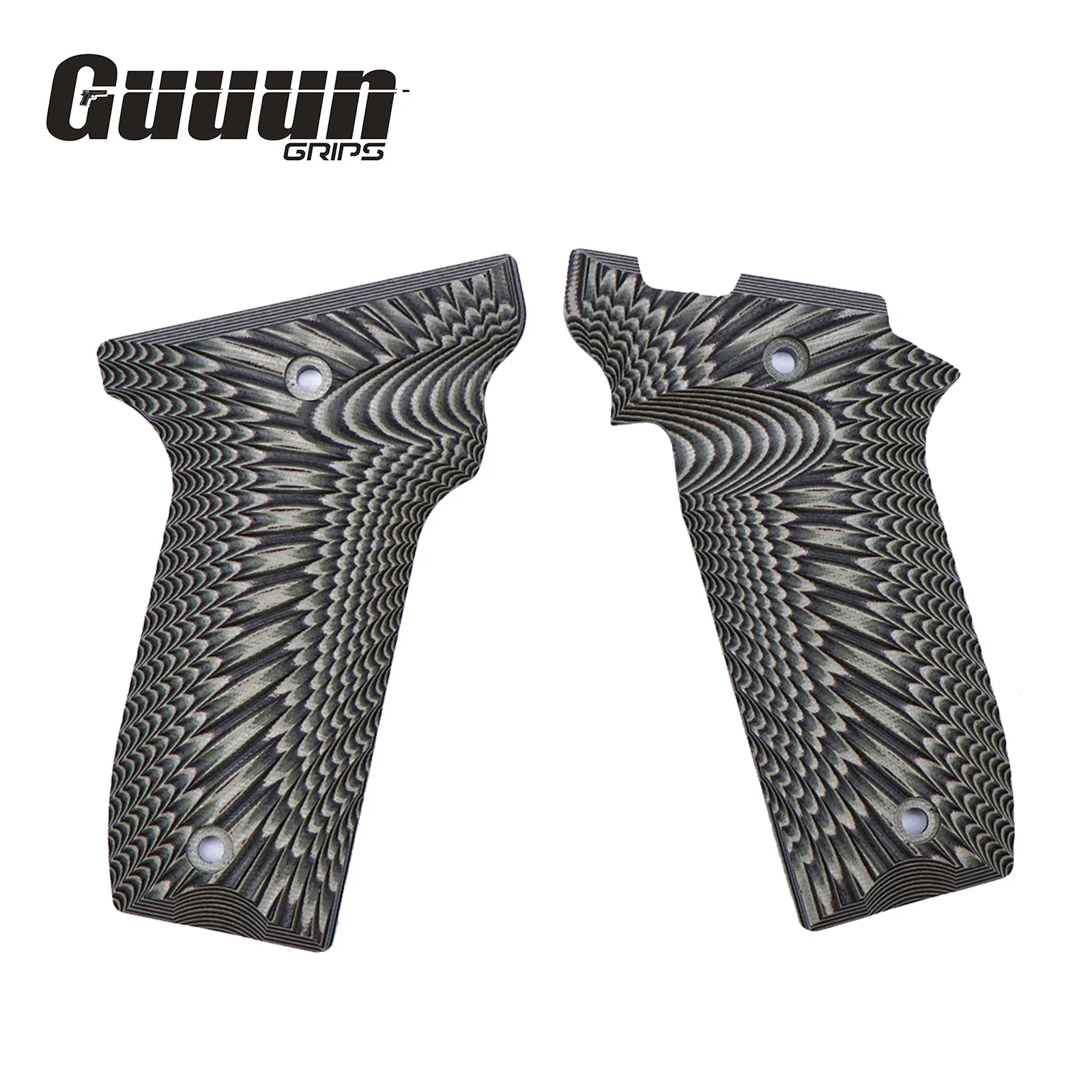 Guuun G10 Grips for S&W Victory 22 SW22 Grips, Sunburst Texture