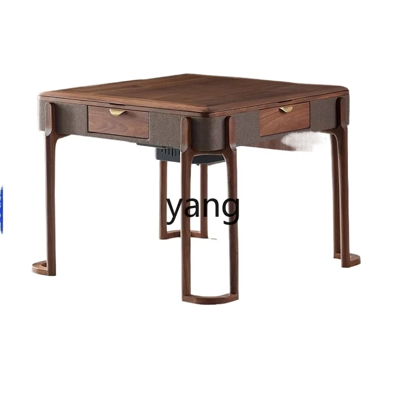 YJQ solid wood bass intelligent mahjong table automatic dining table dual-purpose integrated