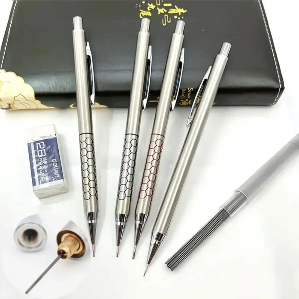 0.3/0.5/0.7/0.9mm Mechanical Pencil Metal Sketch Comics Design Automatic Pencil Drawing Writing Tool Sketch Pencil Students