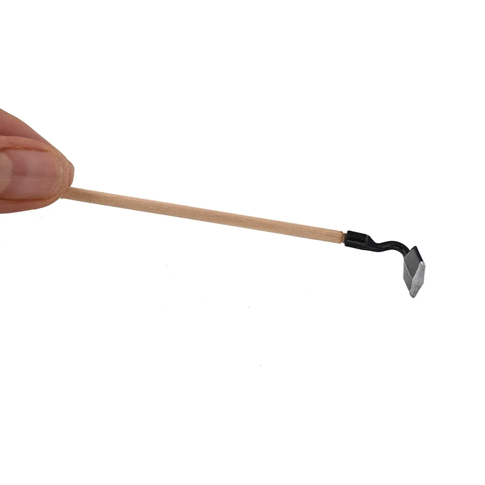 3 pezzi 1/12 accessori per casa delle bambole mini strumenti agricoli pala in miniatura rastrello zappa modello giocattolo per la decorazione della casa delle bambole ob11