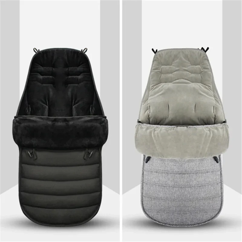 Saco de dormir grueso de invierno, saco de dormir cálido para bebé, sobre para recién nacido, resistente al viento, impermeable, cubierta para pies de cochecito, accesorio para cochecito
