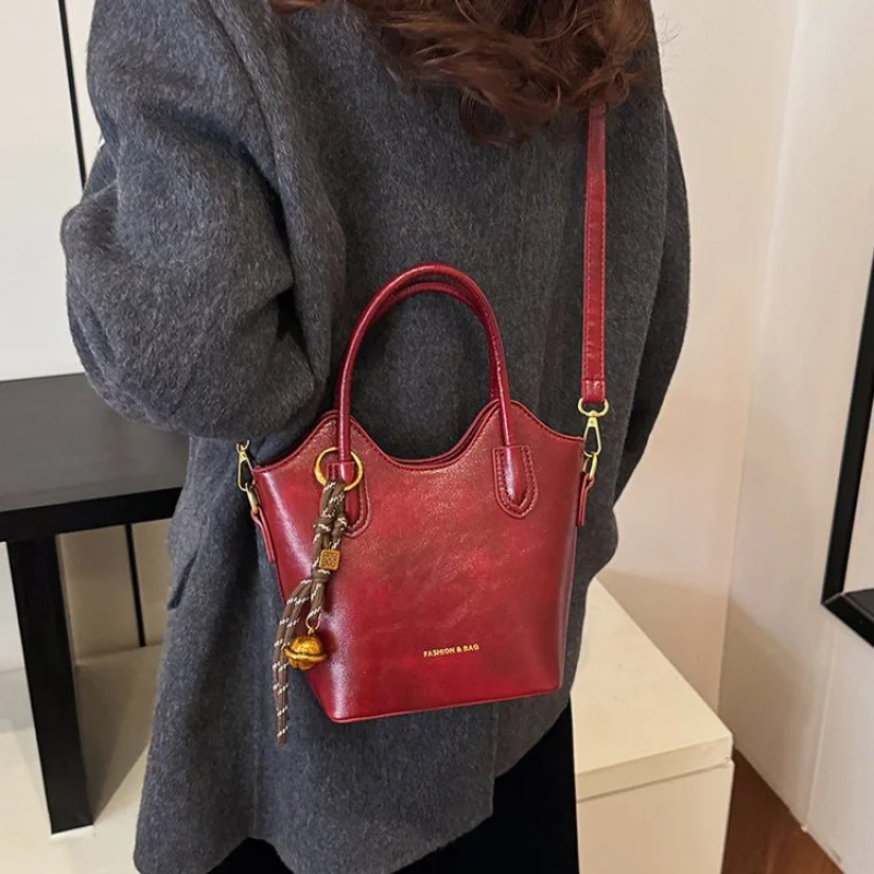 

High-End Luxury Brand Leather Women's Crossbody Bag Famous Designer Popular Classic Elegant Trendy Design Vintage Daily Bag