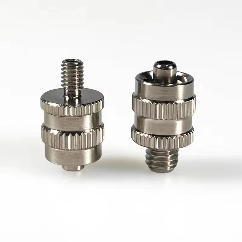 Adaptador Rosca M4 M5 M6 M8 Luer Lock, Conector de Latão Niquelado para Seringa, Válvula Dosadora, Conexão Pneumática