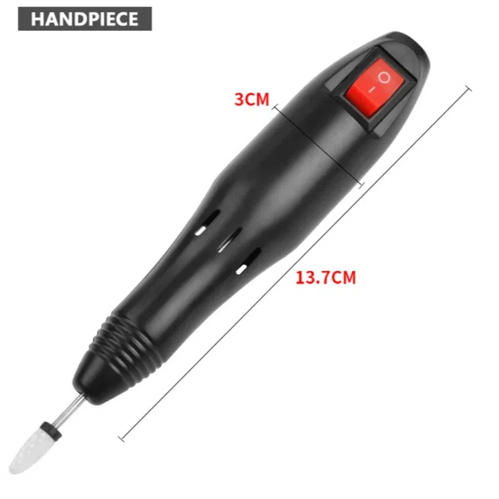 20000RPM 電動ネイルドリルハンドルペンハンドピースマニキュア研削盤装飾プロのネイルアートツール