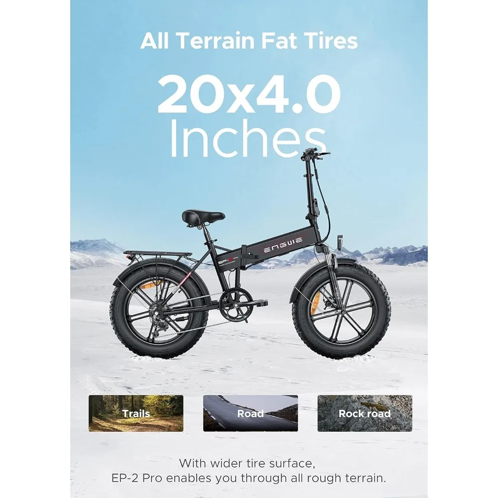 1000W Adult Folding Electric Bike, 20 Inch 4.0 Fat Tire Dirt Bike with 48V 13AH Battery, Top Speed 28 mph 75 Miles, 7 Speeds