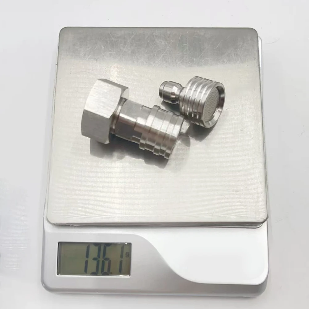 Edelstahl-Gartenschlauch-Adapter für Hochdruckreiniger, 3/4 GHT auf 1/4 Schnellanschluss für Autopflege und Terrassenreinigung
