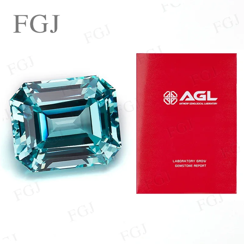 

Wholesale Price Lab Grown Paraiba Emerlad Cut Charms Gemstone Top Quality DIY Ring Necklace Earrings Main Materials Certificate