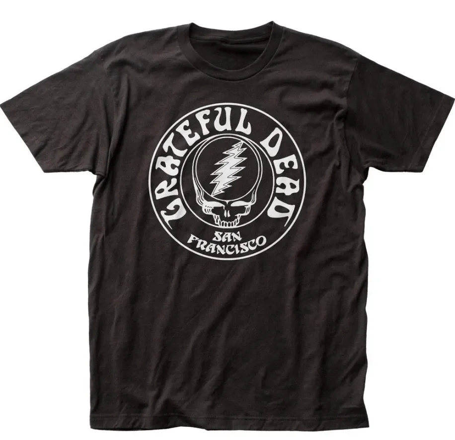 Camiseta Grateful Dead Opaque Skull para hombre y mujer, camiseta clásica de banda de música rock, camiseta holgada de manga corta con cuello redondo, color negro, S-3XL