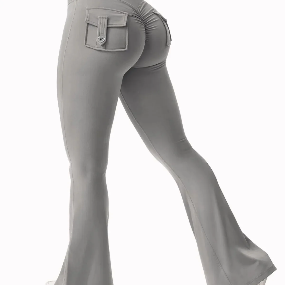 Calças de yoga soltas mulher livremente japonês meados de cintura grosso preto push up alta ootd qualidade tush esporte drapey temperamento ins