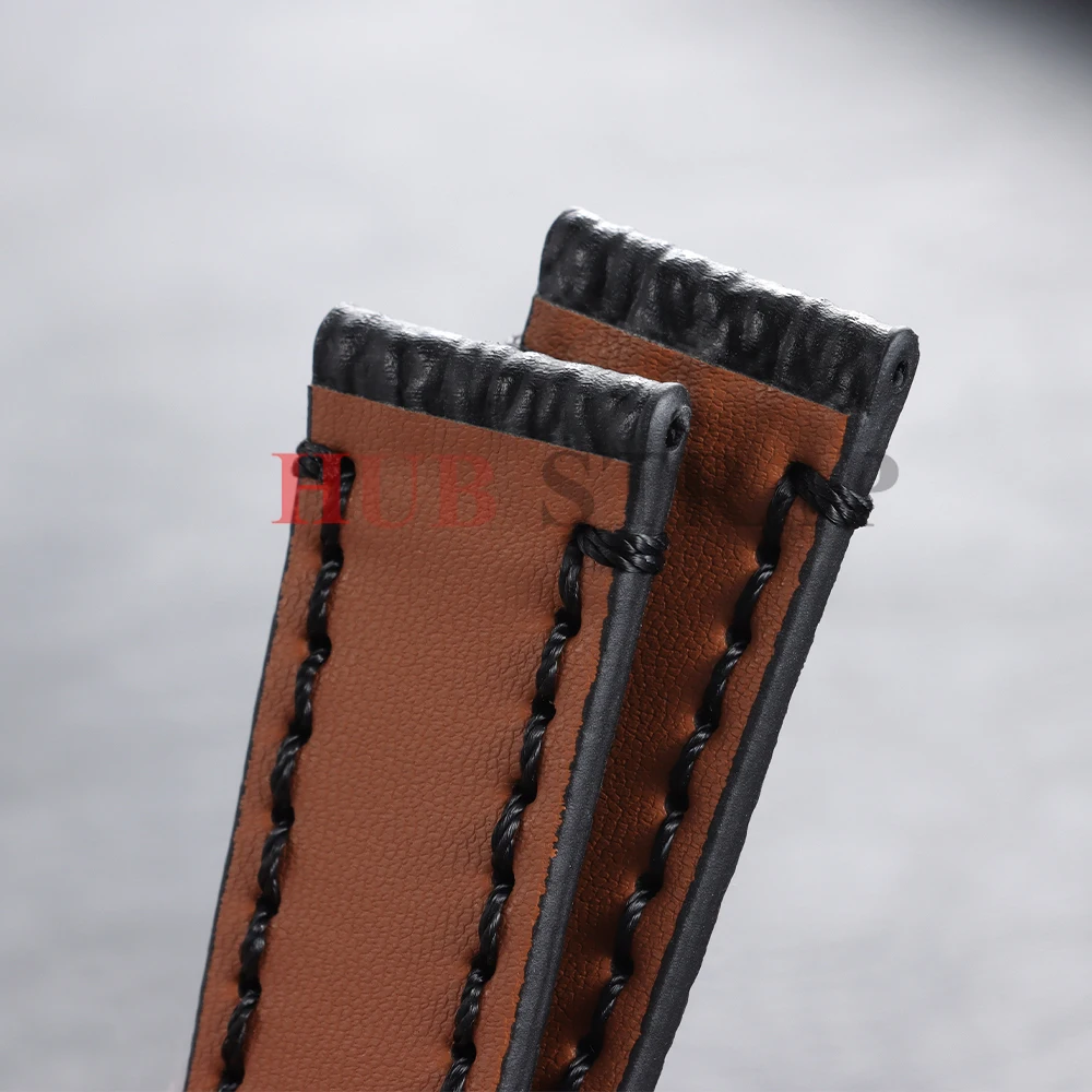 18/19/20/21/22/23/24mm Geprägtes Schlangen- und Haifischhautmuster Handgefertigtes Leder-Uhrenarmband Vintage Rindsleder Herren-Armband – Detail 4