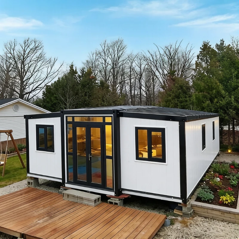 Luxury Mobile Tiny House 20ft 40ft Expandable Foldable Container House 2 3 Bedroom Contemporary Light Steel Prefabricated Home