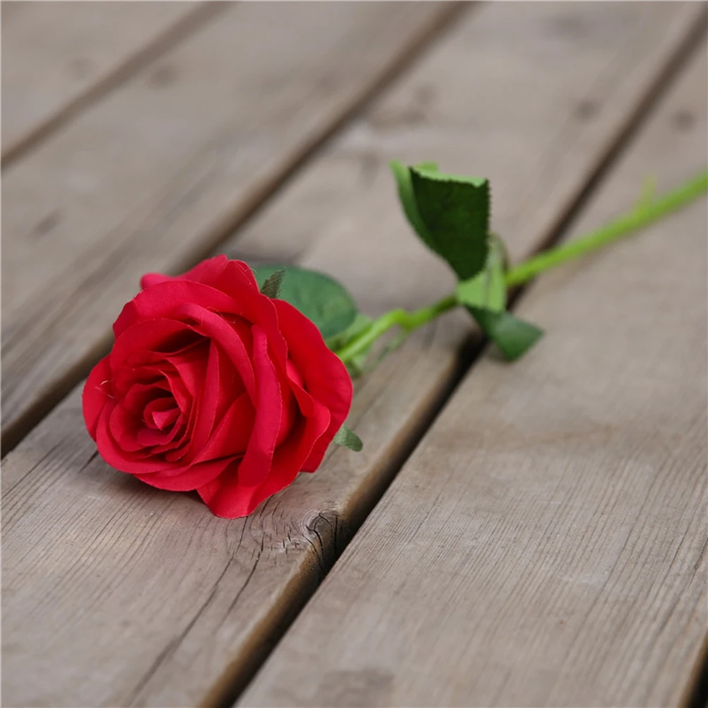 

10 Pcs Artificial Silk Rose Flowers Home Wedding Decoration Faux Bride Realistic Exquisite Vase Centerpiece Fill
