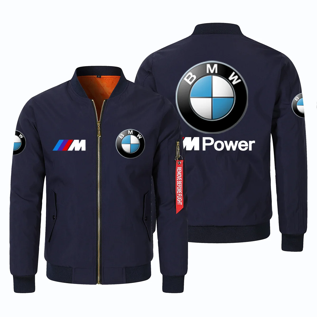 2025 New BMW Motorcycle Jacket Flight Jacket BMW Logo Plus Cotton Thickened Winter Zipper Jacket For Men Winter Weather Clothing