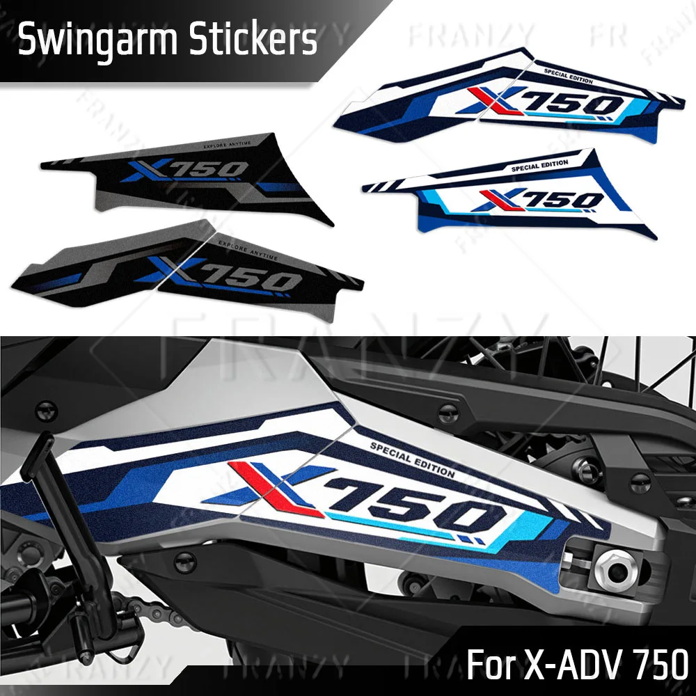 Image of Für XADV 750 X-Adv 2020-2026 2025 2024 3M Motorrad Schwingarm-Aufkleber Drehwelle Schwingarm-Dekor Zubehör