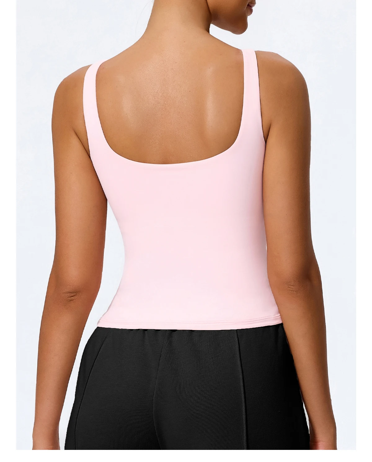 Hearuisavy Sommer Damen Workout Tanktop Gym Enganliegendes Unterhemd Atmungsaktiv Schnelltrocknend Ärmelloses Yoga-Oberteil Lauf-Sportweste – Detail 17