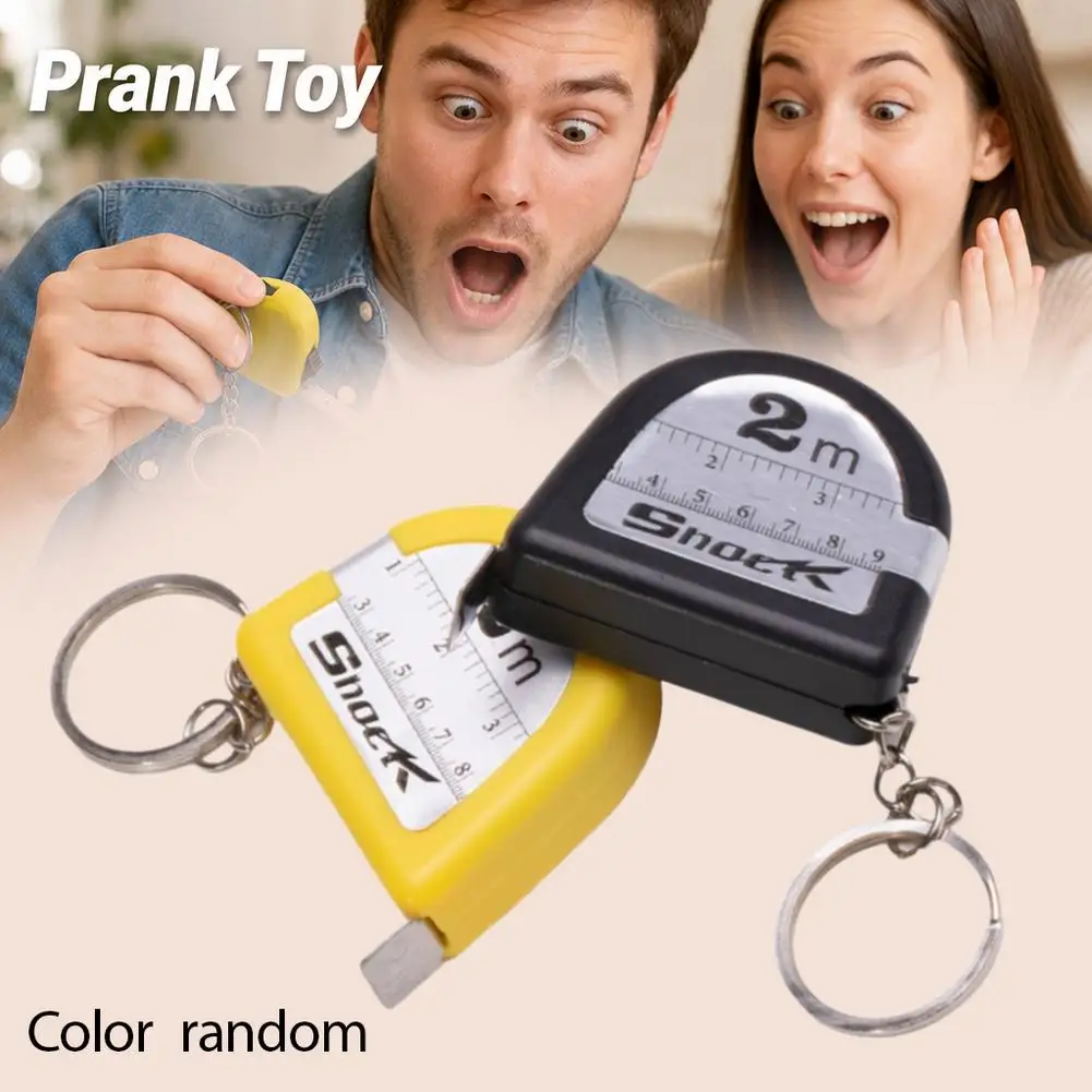 Creative Electric Shock Tape Measure Prank Toy No Measuring Function Funny Joke Gadget For April Fools Party Gifts