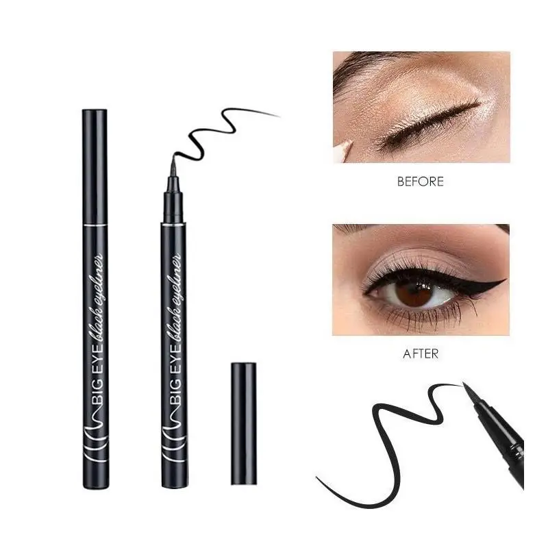 Zwarte Vloeibare Eyeliner Pen Waterdichte Sneldrogende Eyeliner Langdurige Eyeliner Enkele Rijke Eyeliner Pen Make-Up Cosmetica