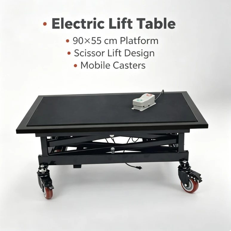 New Electric Lifting Step Stool Foldable Mobile Platform Trolley Foot Lift Work Bench For Indoor Tile Renovation Construction