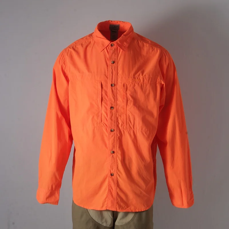

Loose Fit Long Sve Men's Work irt Qui Dry Breathable Summer Casual Outdoor Orange irt Comfortable Lightweight irt