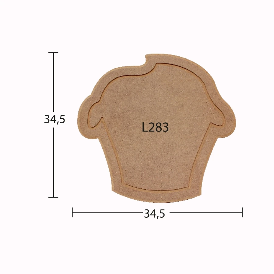 L283 Cup Cake Supla, Hobby Wood Painting Mdf Supla