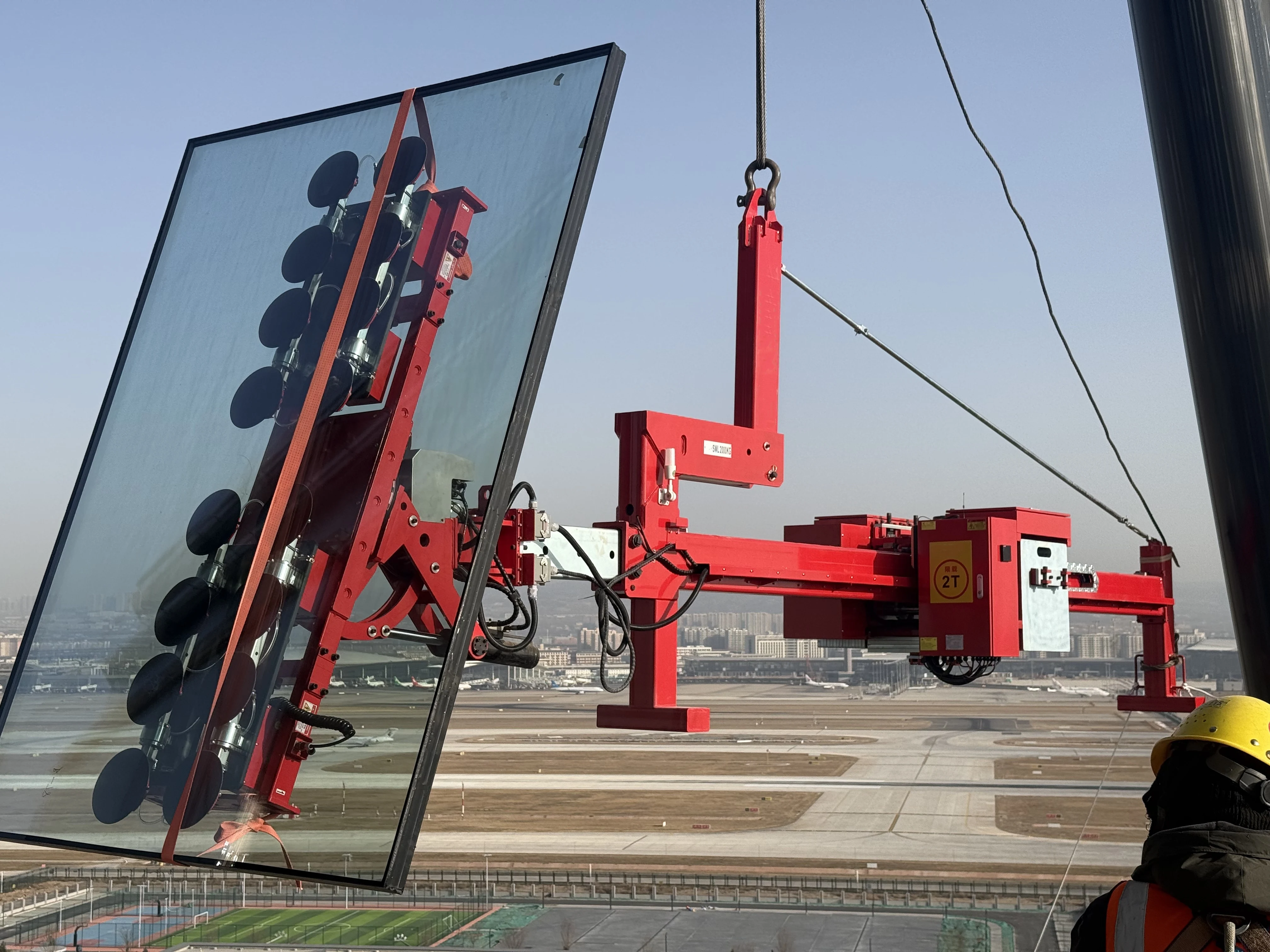 Вакуумный подъемник Awovolift Counterbalance на 3 тонны для изогнутого и плоского стекла, для переворачивания и вращения, установки остекления фасадов под карнизом, CE