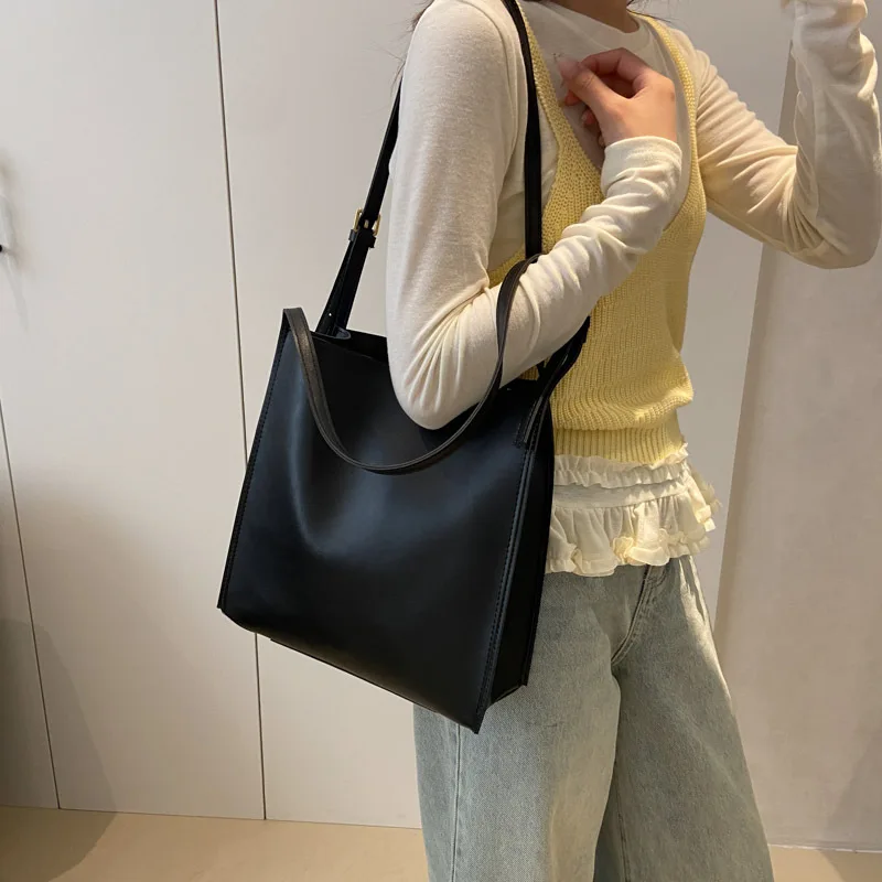 

Vintage large capacity tote bag for woman shoulder bags fashionable shopping bag underarm bag designer bags сумка женская bolso