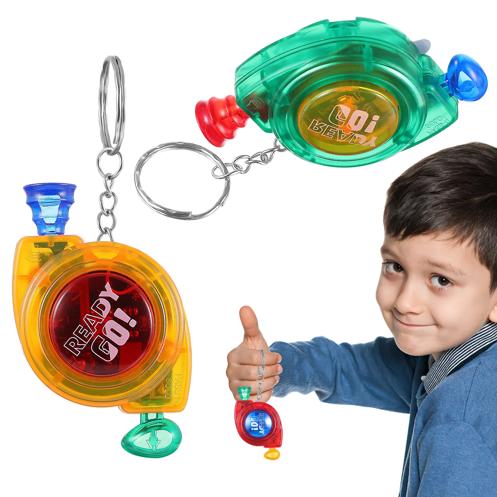 3 pçs mini reação jogo portátil único modo duplo ritmo botão de volume chaveiros pingentes treinamento de reação desafio de memória