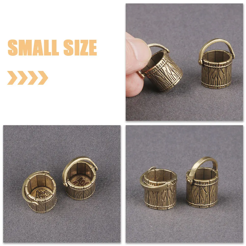 خمر دلو صغير ديكور النحاس الحرفية المنزل سطح المكتب الجدول محور غرفة الطعام مكتب ديكور احتفالي هدية الفن