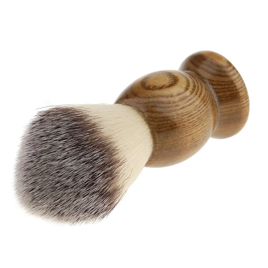 Pennello da barba premium con manico in legno – Pennello da barba da uomo di lusso fatto a mano