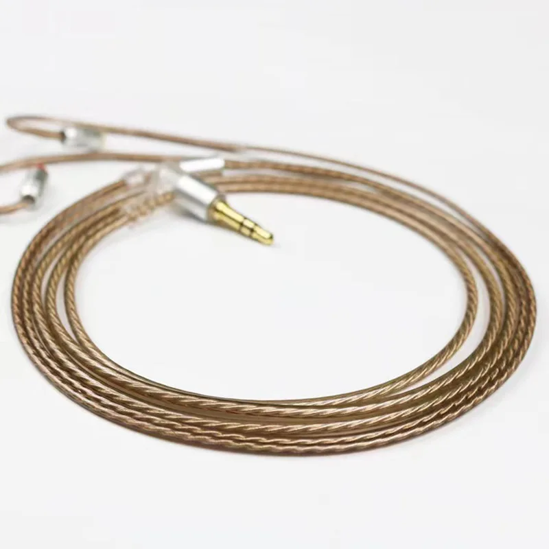 MMCX 0,78 2-pinowy kabel słuchawkowy HiFi w kształcie litery L z gniazdem 3,5 mm i posrebrzaną miedzią - lekki i trwały