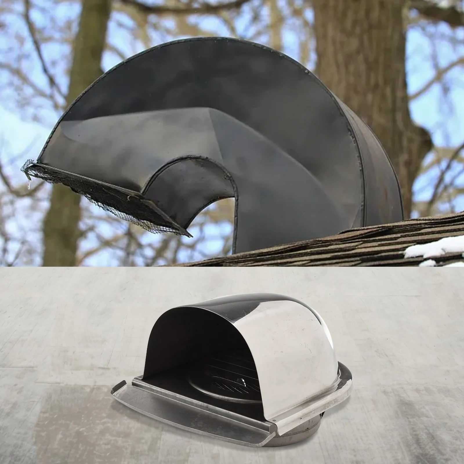 

Вытяжной колпак Вытяжное отверстие из нержавеющей стали Крышка вентиляционных отверстий Настенный водонепроницаемый детали для улучшения воздушного потока Вытяжка