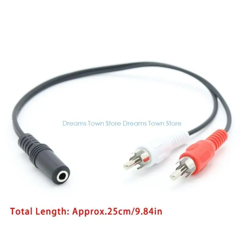 HX6A Gold-plated 3.5mm Stereo Female to 2 RCA Cable Amplifier Line